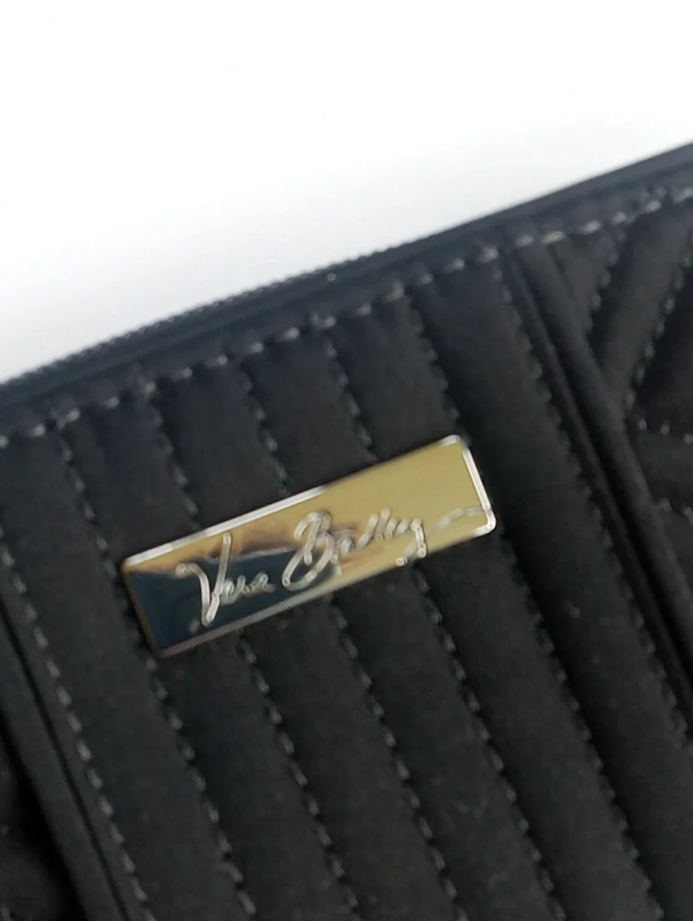 Vera Bradley Black Quilted Zip-Around Wallet